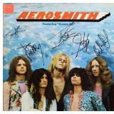Aerosmith 1973 debut signed album