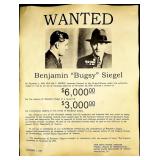 Bugsy Siegel Wanted Poster reprint