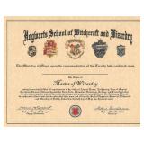 Harry Potter Hogwarts Graduation Certificate...