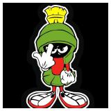 Marvin The Martian Flip Off Sticker