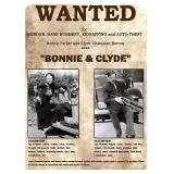 Bonnie & Clyde Wanted Poster reprint