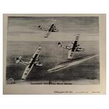 WW2 Navy Patrol litho. 8x10 inches