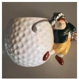 Golfer and golf ball coffee mug