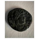 Bronze Roman coin circa 370 AD. 1 inch