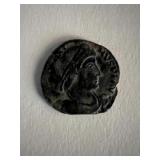 Bronze Roman coin circa 370 AD. 1 inch
