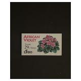 29 Cent 1992 African Violet US Stamp book of 20