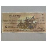 Paul Shaffer signed check
