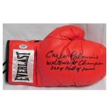 Carlos Palomino Signed Red Everlast Boxing Glove