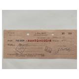 J. Paul Getty signed check