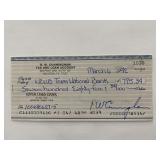 Walter Cunningham signed check