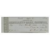 Lafayette Foster signed check-