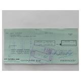 Jack Donohue signed check