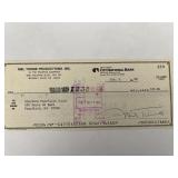 Mel Torme signed check