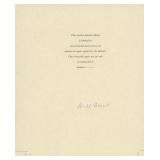 Will Durant signed book insert