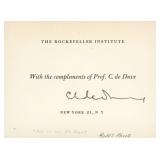 Nobel Prize Winner Christian de Duve signed card