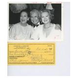 Road To Bali Dorothy Lamour signed check