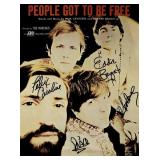 The Rascals People Got To Be Free Signd Sheet...