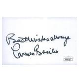 Carmen Basilio Signed 3x5 Index Card