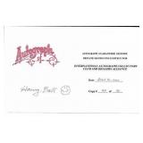 Smiley Face Creator Harvey Ball signed card