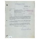 Secretary of the Navy Frank Knox Signed Typed...