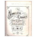 John H. Lozier RARE Civil War signed Sheet Music