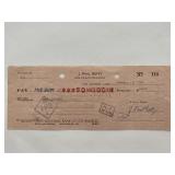 J. Paul Getty signed check