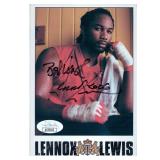 Lennox Lewis Signed 4x6 Cardstock Photo