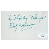 Rocky Graziano Signed 3x5 Index Card