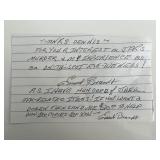 JFK Assassination Ernest Brandt signed note