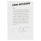Guiding Light Fiona Hutchison signed letter