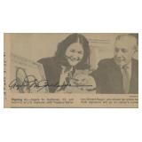 Angela Buchanan signed newspaper clipping