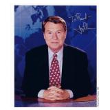 PBS news anchor Jim Lehrer signed photo