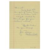 Julie Phillips signed note