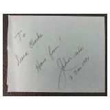 The Nutty Professor John Ales signed note