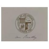 Los Angeles Mayor Tom Bradley signed inaugural...