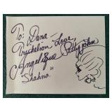 Stra Trek Angelique Pettyjohn signed note with...