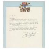 Musician Lionel Cartwright signed letter