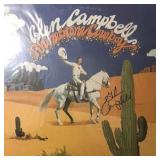 Glen Campbell Rhinestone Cowboy signed  album