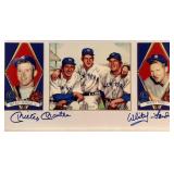 Mickey Mantle and Whitey Ford signed graphic card.