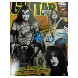 Gene Simmons signed Guitar World Magazine