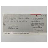 Author Delores Phillips signed check