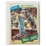 Toronto Blue Jays Roy Howell signed 1980 Topps...