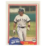 Boston Red Sox Tom Poquette Topps #153 signed...