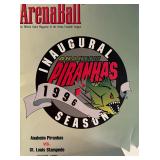 Anaheim Piranhas game magazine. Apr. 20, 1986