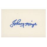 Johnny Mize original signature