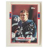 Buffalo Bills Mark Kelso 1989 Topps #56 signed...