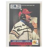 London Monarchs Larry Kennan signed 1991 Pro...