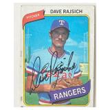 Texas Rangers Dave Rajsich signed 1980 Topps...