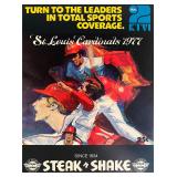 St Louis Cardinals 1977 scorecard. 8x11 inches