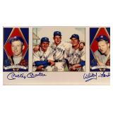 Mickey Mantle and Whitey Ford signed graphic card.